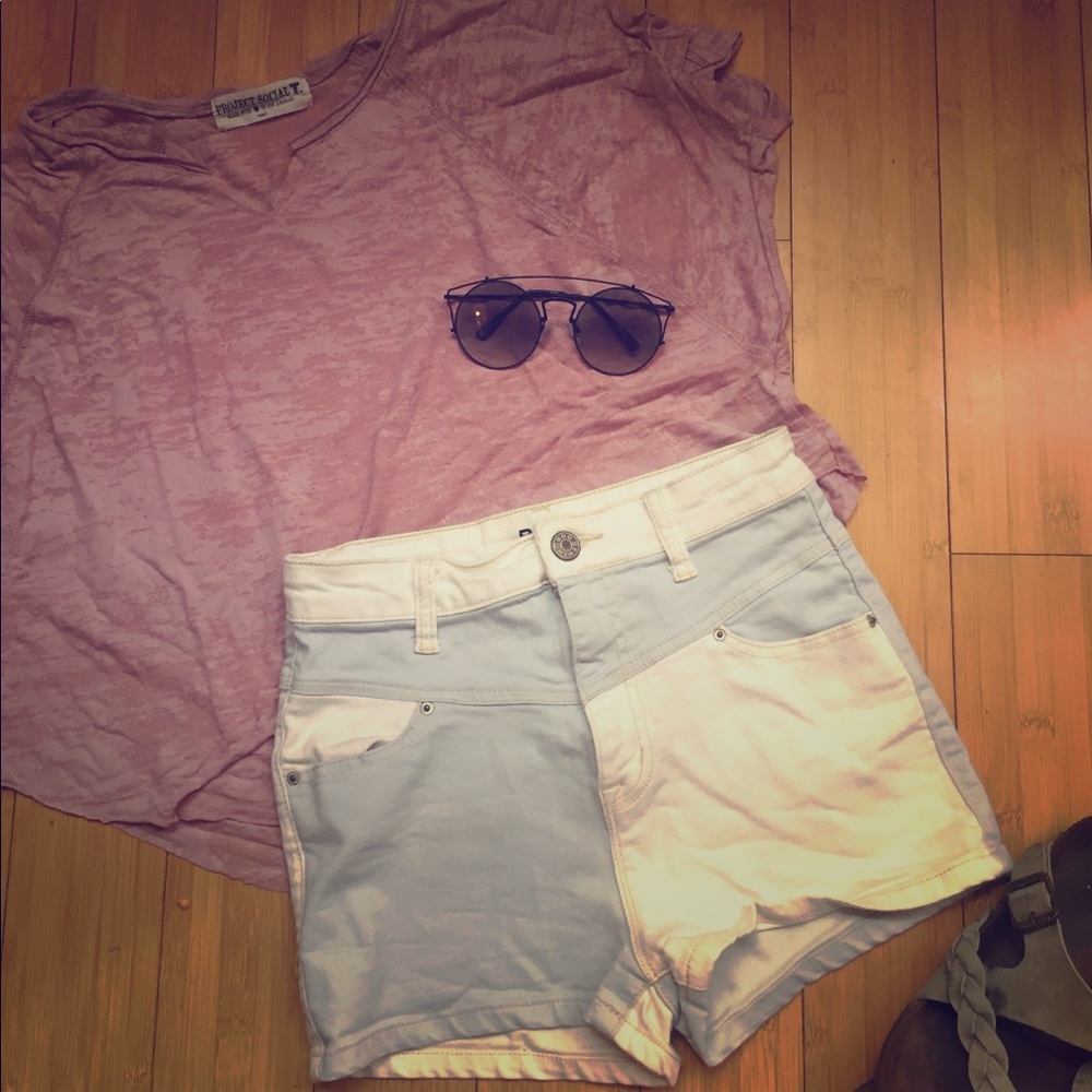 BDG Two-Toned High-Waisted Short